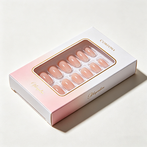 Personalized Custom Logo <b>Nail</b> Tips Case Only Eco Friendly Coated Paper Packaging Box Transparent Lid False <b>Nail</b> Display Box - Product Image 1