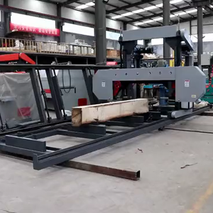 Diseño de rueda central utilizado en fincas agrícolas y granjas forestales Máquinas de sierra de madera horizontales móviles Sierra de cinta Máquina de sierra de cinta - Product Image 3