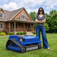 Prix de gros LUXIN 550 CE EPA Mini-tracteur robotisé à braquage zéro personnalisé, Tondeuse à gazon intelligente télécommandée à essence