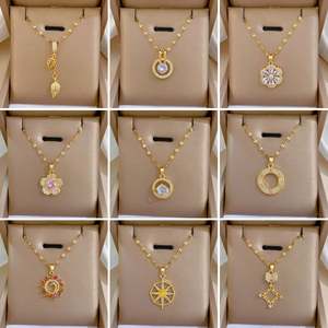 Designer Customize Accessories Zircon Dainty Stainless Steel Bijoux Fine Fashion <b>Chain</b> Pendant Jewelry for Women Necklaces - Product Image 2