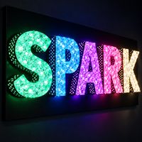 Enseigne LED, lettres lumineuses LED en forme de diamant, logo de marque personnalisé, enseigne d'entreprise, affichage électronique extérieur, enseigne de magasin éclairée en métal