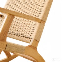 Fauteuil à bascule décontracté en rotin tressé avec accoudoirs, style nordique, pour balcon, salon, bar ou salle à manger