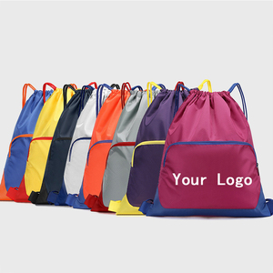 New Custom Logo Lightweight Gym Bag Large Capacity Waterproof Oxford Sports Drawstring Backpack for Travel Promotional