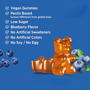 Gomitas de L-tirosina Populares, Ayudan a Aliviar el Estrés, Mejoran el Rendimiento y la Concentración, Suplemento Dietético Vitamínico, Sabor a Arándano - Product Image 3