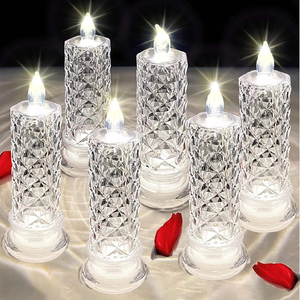 <span class=keywords><strong>Bougie</strong></span> électronique sans flamme CS Battery Candles, décoration à motif de rose, LED lumineuse, anniversaire, mariage, fête - Product Image 2
