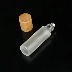 Wholesale Eco-Friendly Bamboo Glass Bottles Best Sale 5ml 10ml 15ml Empty Perfume Containers Relax Steel Roller Screen Printing