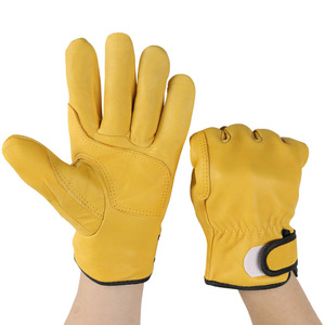 Guantes de soldador de piel de oveja al por mayor de fábrica, cortos, con aislamiento térmico, antiescaldaduras, resistentes al desgaste, engrosados, de protección personal - Product Image 5