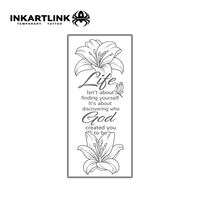 Tatuaggio Semipermanente INKARTLINK Personalizzato con Citazione a Tema Fiore di Giglio, Impermeabile, Lunga Durata 1-2 Settimane, Adesivo per Tatuaggi con Inchiostro Jagua