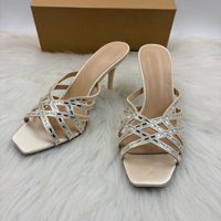 Nouvelle Collection Été ZA2026 – Sandales à Talons Hauts Creuses en Strass, Style Féerique, Bout Carré Ouvert, à Enfiler