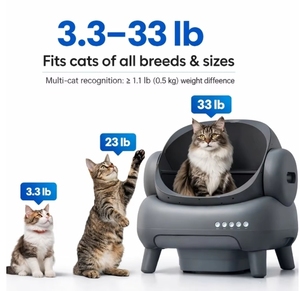 Caja de Arena Autolimpiable para Gatos, 65L de Gran Capacidad, Diseño Abierto, Caja de Arena Automática para Mascotas con Monitoreo Inteligente y WIFI - Product Image 2
