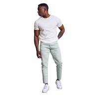Jeans Imperio Shop para Hombre, Corte Recto, Casual, Transpirables, Lavado Claro, Cintura Media, Verde Agua, Nailon/Algodón, Talla 39, Cómodos