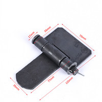 Charnière de porte de conteneur de camion en acier brut noir robuste, charnière latérale de caisse de fourgon pour pièces de rechange de véhicules utilitaires