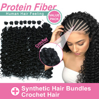 Extensions de cheveux synthétiques de différentes couleurs, résistantes à la chaleur, pour tresses au crochet, faciles à redessiner, en fibre synthétique haute température