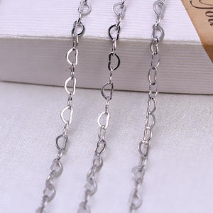 Chaîne lâche faite à la main, plaquée, en forme de cœur, brute, semi-finie, collier, chaîne d'extension de 1 mètre - Product Image 1