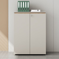 Meuble bas de bureau laqué toucher doux avec serrure, rangement multifonctionnel et compartiment de classement latéral pour bureau à domicile et usage commercial
