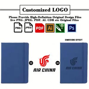 Office School Supplier A5 PU <b>Leather</b> <b>Diary</b> Custom Logo Hardcover Writing Journal Notebook With Elastic Band - Product Image 2