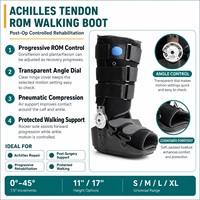 Bota Ortopédica para Caminar con Soporte de Aire para Rehabilitación Controlada del Tobillo Postoperatorio, para Tendón de Aquiles