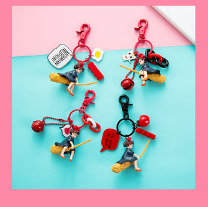 リランダプラスチックKiKiデリバリーキーホルダー日本アニメフィギュアモンキーDルフィワンピースキーチェーン