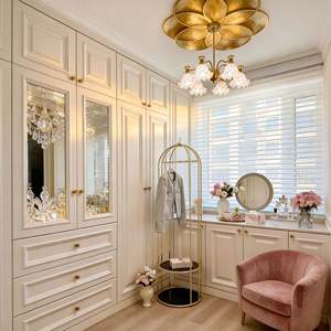 Armario Vestidor de Diseño Personalizado BALOM, Estilo Francés de Lujo, Muebles de Dormitorio de Madera Blanca, Vestidor Personalizado - Product Image 4