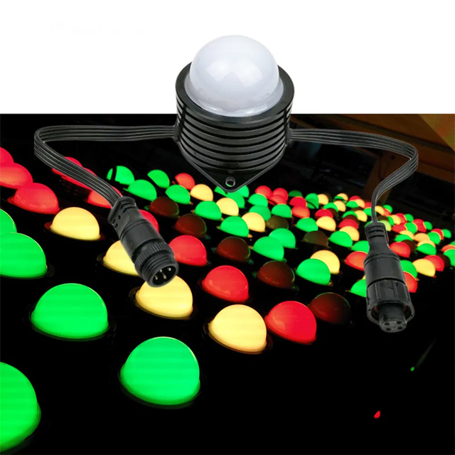 IP65 Outdoor RGB Matrix Light Pixel Addressable LED Lamp Colorful Point Light Source for Stage Lighting and Wall Lighting