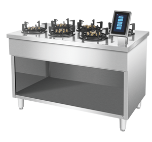 Bếp <span class=keywords><strong>gas</strong></span> 6 lò đốt bằng thép không gỉ, điều khiển cảm ứng thương mại, kiểu xoay, chất liệu đất sét - Product Image 4