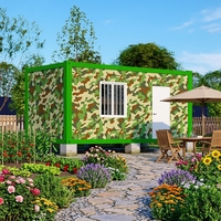 Maison conteneur plate de 20 pieds, unité de logement modulaire préfabriquée pour l'hébergement sur chantier