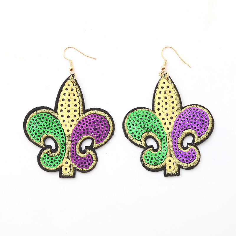 Golden green purple swallowtail flower