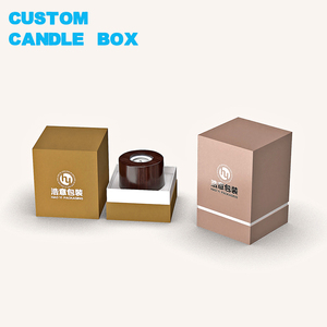 Custom Luxury Cardboard Paper Gift packaging box for candle jars with lid and boxes packaging with logo Scented candle box