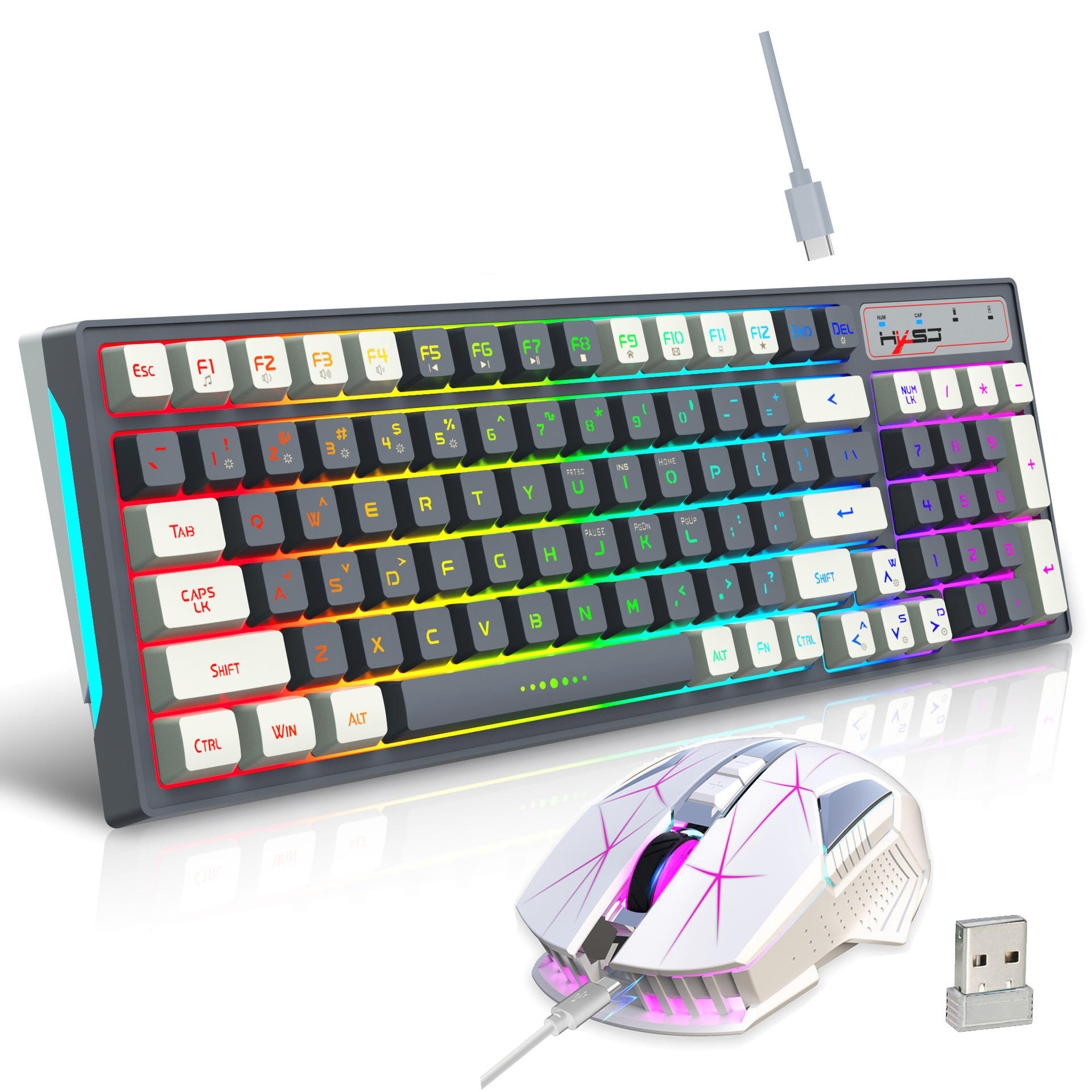 Clavier + souris blanche