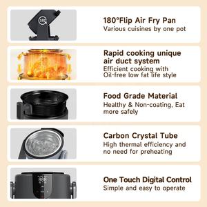 2025 Friteuse à <span class=keywords><strong>air</strong></span> multifonctionnelle Chaudière combinée 2L Taille compacte pour cuire pour 1-2 personnes Friteuse à <span class=keywords><strong>air</strong></span> numérique sans huile et sans fumée - Product Image 5