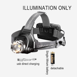 Potente faro <span class=keywords><strong>LED</strong></span> recargable telescópico Zoomable faro exterior impermeable trabajo cabeza lámpara alto lumen cabeza antorcha - Product Image 2