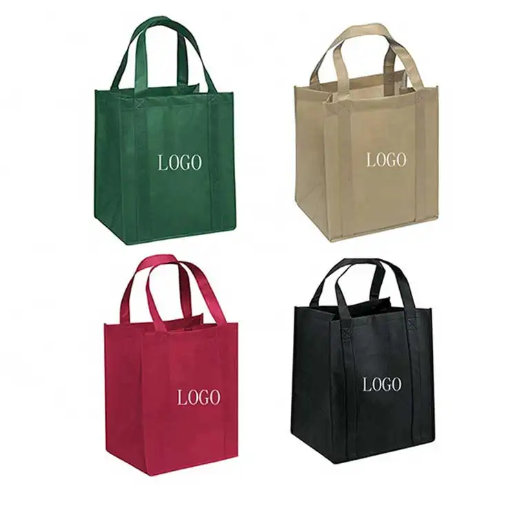 Preço de fábrica de Alta Qualidade Logotipo Personalizado Impresso Non woven Sacolas Ecológicas