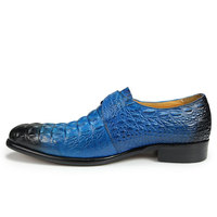 Chaussures en cuir véritable faites à la main pour hommes, vente en gros d'usine, chaussures habillées en cuir imprimées de créateur pour le bureau, tendance et à la mode