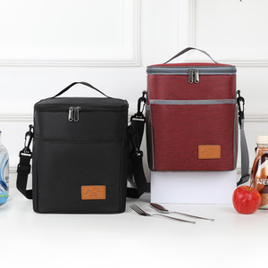Square Insulated Lunch Bag Large Capacity Portable Crossbody For Office Workers - Product Image 2