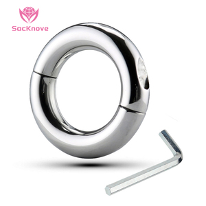 SacKnove Gewicht Penis verlängerte Erektion Workout Phallus Sexspielzeug Vorhaut Widerstand Hodensack Druck Metall Cockring für Männer - Product Image 1