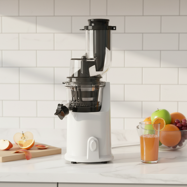 Electric Slow-Grind Juicer Mini Portable Wide-Mouth Cold-Press Household Dishwasher Safe Non-Drip Spout Multiple Colors