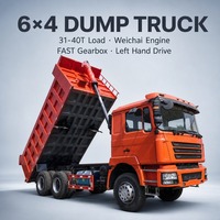 Подержанный самосвал HOWO 6x4 с дизельным двигателем Weichai 351-450 л.с., коробка передач FAST, грузоподъемность 31-40 тонн, леворульный, для горнодобывающей и строительной отрасли