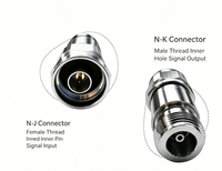 Atténuateur RF fixe de type N CYXS N-DM-AT02-05 2W DC-3GHz 50 Ohms Jack Coaxial en Acier Inoxydable Faible VSWR 1.20 Micro-ondes 1-20dB