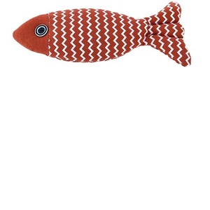 Cute Geometric Linen <b>Fish</b> Cat Chew <b>Toy</b> For Indoor Boredom Buster Small Size - Product Image 3