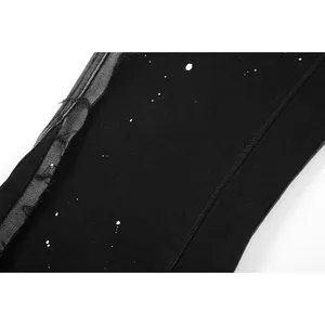 Pantalones Acampanados de Hombre con Borde de Corte Único y Contraste de Color, Estilo Salpicado de Pintura, Hechos a Medida, Venta al por Mayor Directa de Fábrica - Product Image 2