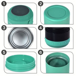 Nouvel Arrivage – Bouteille d'eau intelligente isotherme en acier inoxydable de 20 oz avec écran LED et haut-parleur, lecteur de musique, idéale pour les cadeaux promotionnels - Product Image 3