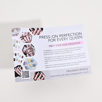 Double Face A5 A6 Luxueux Laminage Brillant Taille Personnalisée Impression Papier Design Publicité Carte Postale Flyer