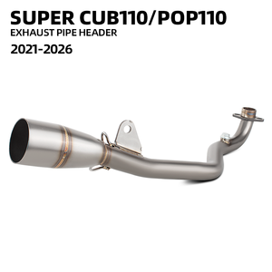 Tubo de escape CUB110 para <span class=keywords><strong>Honda</strong></span> SuperCub110 SuperPop110 Super POP110 <span class=keywords><strong>Cub</strong></span> 110 <span class=keywords><strong>Pro</strong></span>/Lite 2021-2026 Motocicleta Colector de 51MM - Product Image 1