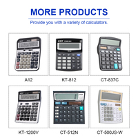 Calculatrice à 12 chiffres double puissance, fonction vérification et correction du clavier, convertisseur de monnaie, 99 marches