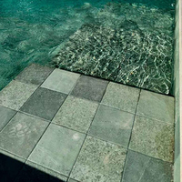 Les meilleurs types de carreaux de piscine en céramique antidérapante en porcelaine de Bali en pierre verte de jardin