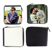 Dompet Ritsleting Kecil Uniseks Kustom Mewah Dompet Koin Kartu Kunci Sublimasi Dompet Kulit Ritsleting Kosong
