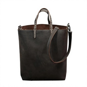 Pochette de soirée en cuir de buffle véritable pour femme, grande capacité, imperméable, légère, pliable, sacs de shopping à fermeture éclair, Saint-Valentin - Product Image 6