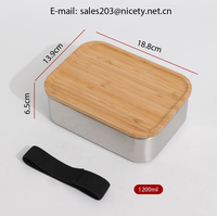 Boîte à lunch Nicety en acier inoxydable 304, 2/3 compartiments pour le stockage des aliments, boîte à bento, sûre pour les activités de plein air, récipient alimentaire