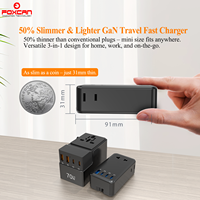 FOXCAN Chargeur mural universel multi-ports 7-en-1 ultra-fin PD 3.0 25W à charge rapide 3 USB-C + 1 USB-A ignifuge pour écouteurs