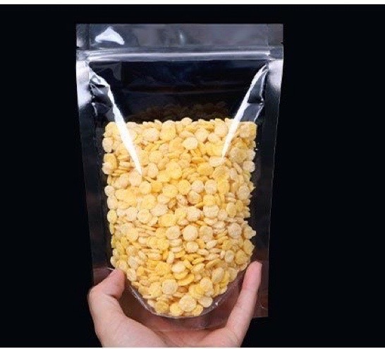 Custom Print Clear Stand-Up Ziplock Plastic Bag with Zipper Food & Pet Packaging-for Noodles & Other Foods